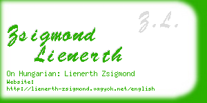 zsigmond lienerth business card